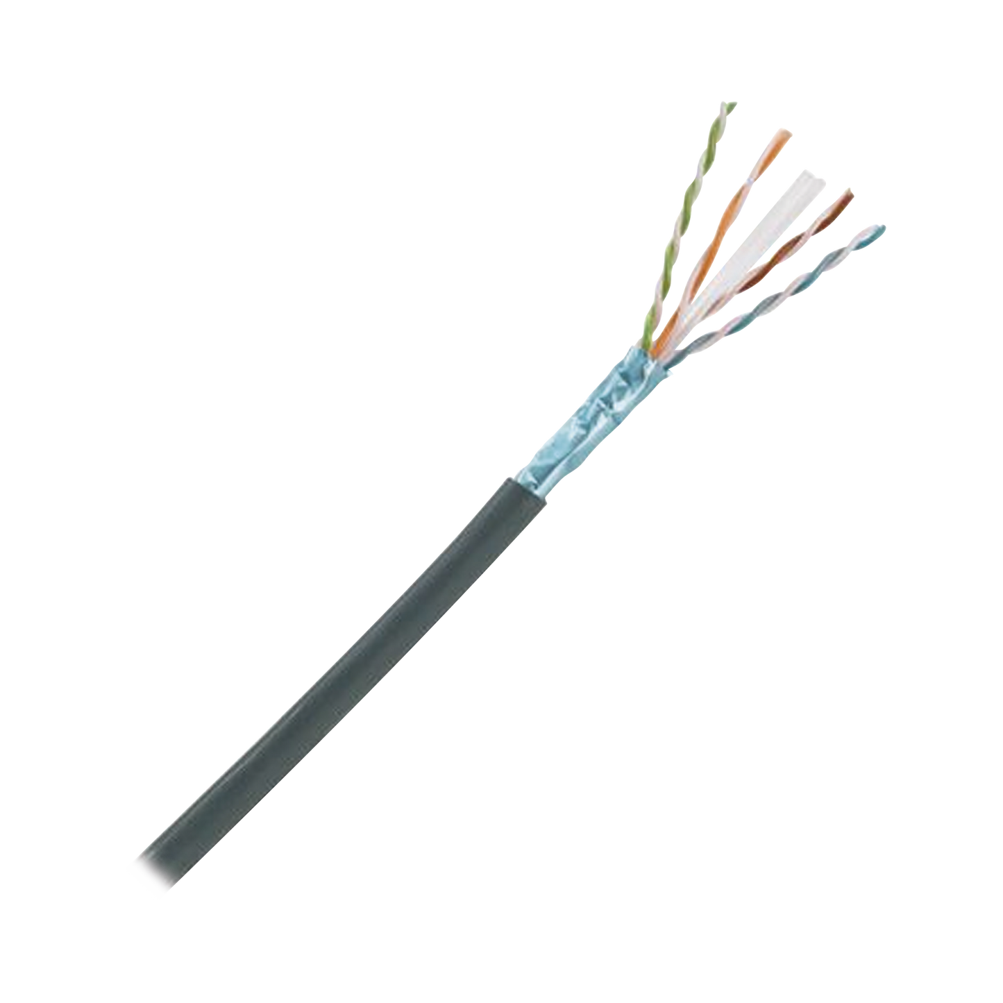 PFO6X04BL-CEG Bobina de Cable Planta Externa con Gel, de 4 pares, Cat6A, Blindado F/UTP, Color Negro, 305m
