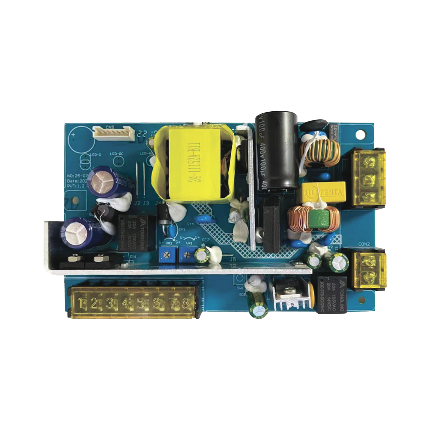 PL12DC5ABK-B - Tablilla de Fuente de alimentación de 1 salida 11-15 Vcc 5 A / Compatible con batería de respaldo y temporizador integrado / Voltaje de entrada 96-264 Vca
