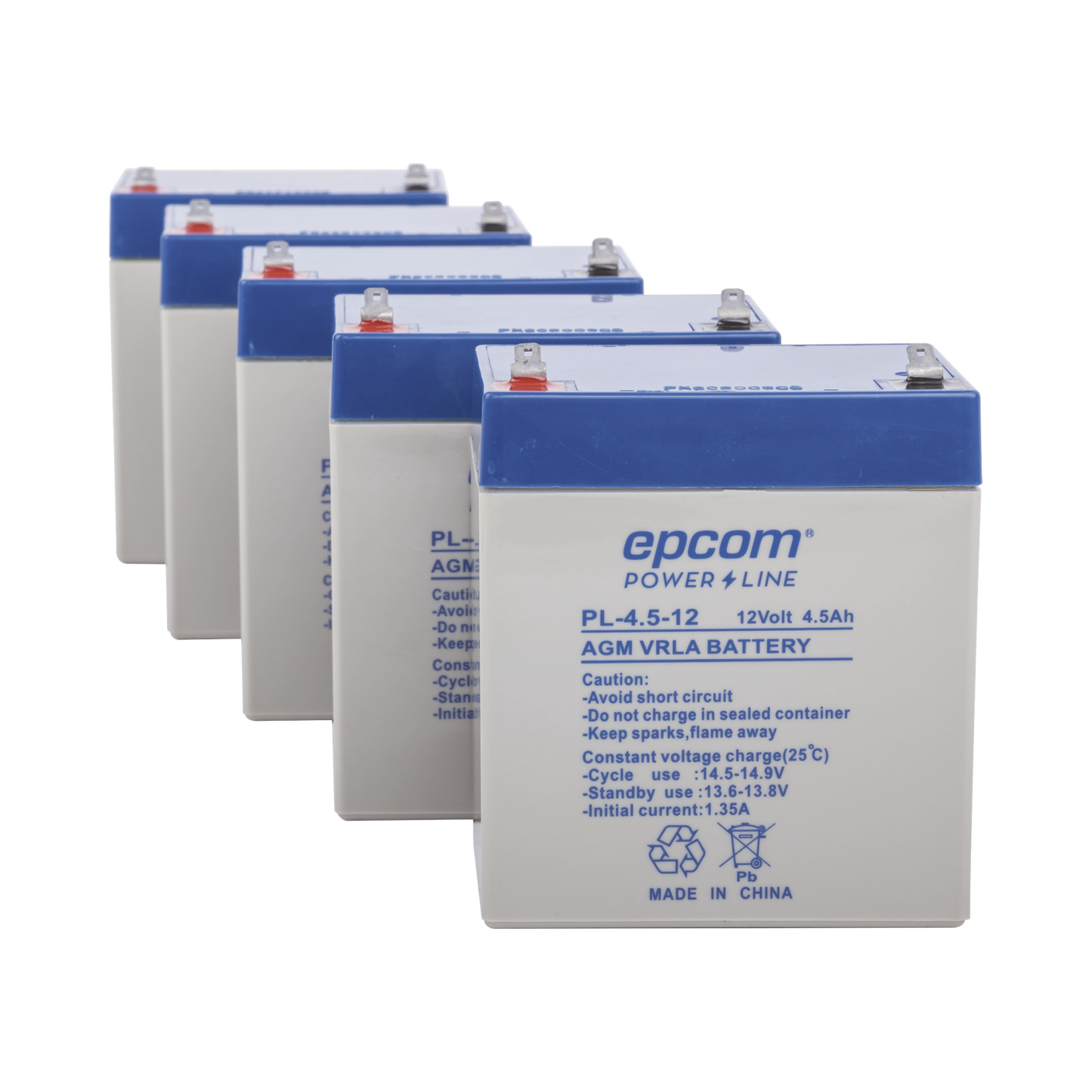 PL-4.5-12/PAQ Paquete de 5 Baterías PL4.512, Ahorre $ con este KIT