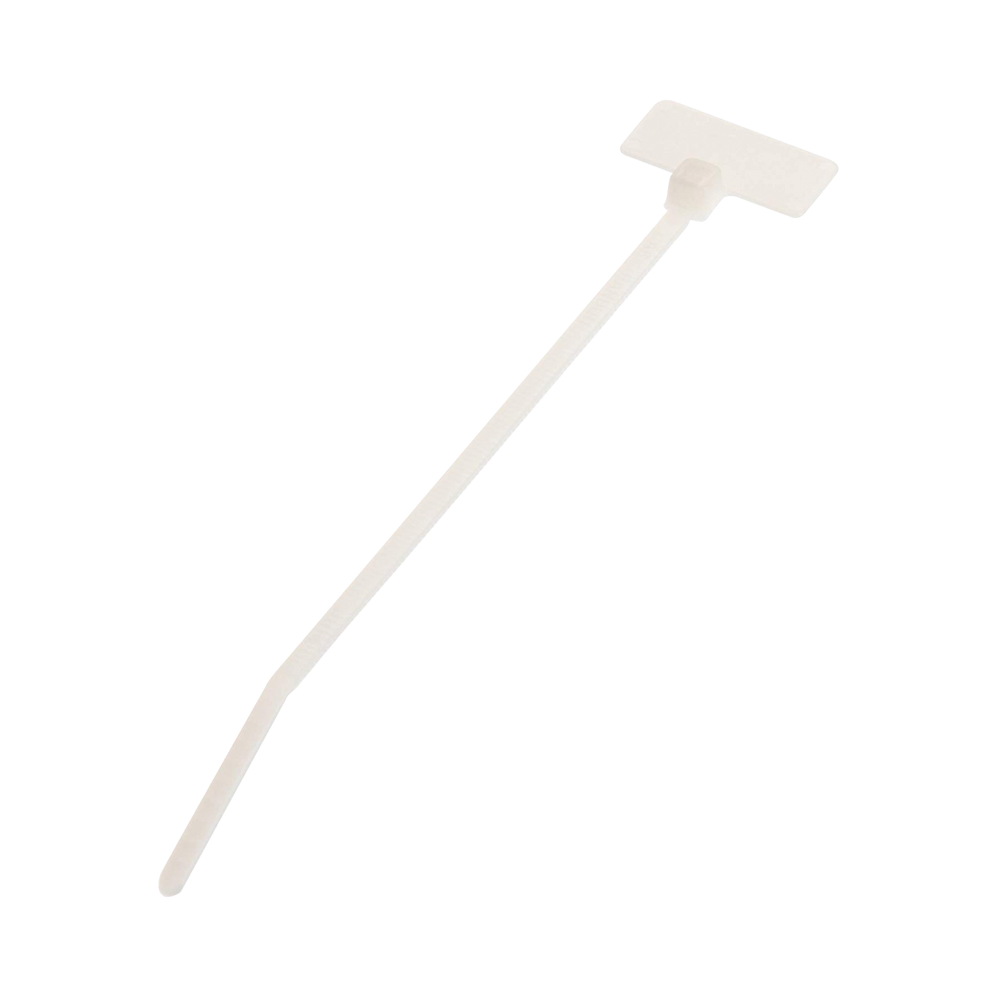 PLF1M-C - Cincho de Identificación Tipo Bandera, 109 mm largo x 2.4mm ancho, Área de Marcado de 7.9 x 19.1 mm, Nylon 6.6, Color Natural, Bolsa de 100pz