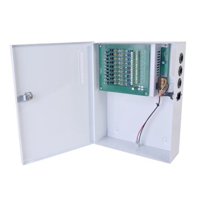 PLK12DC20ABK - Fuente de Poder Profesional de 12 Vcc @ 20 A / Soporta 18 Cámaras / Capacidad de Batería de Respaldo (No Incluida) / Voltaje de Entrada de 96-264 Vca