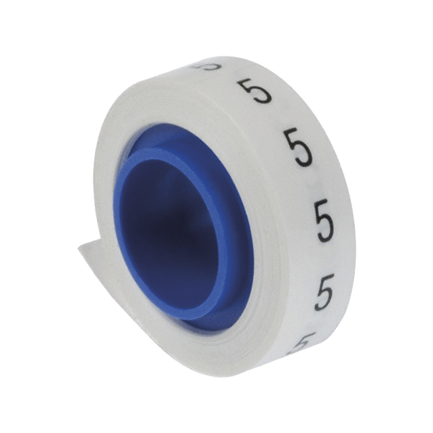 PMDR-5 - Rollo de Etiquetas Marcadoras, Pre-Impresos con el N�mero 5, de 2.4 Metros (7.87 Pies), Color Blanco