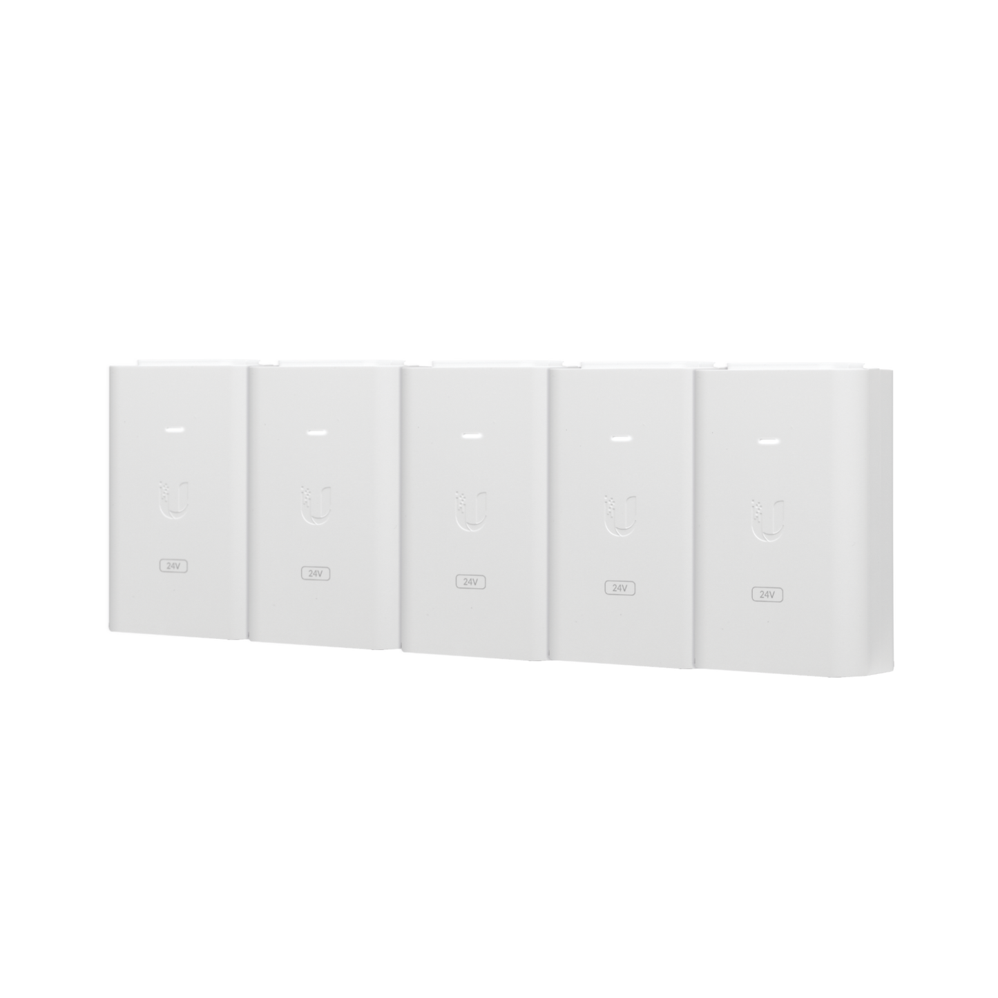 POE-24-24W-5P 5 Unidades del Adaptador PoE Ubiquiti de 24 VDC, 1.0 A con puerto Gigabit, color blanco