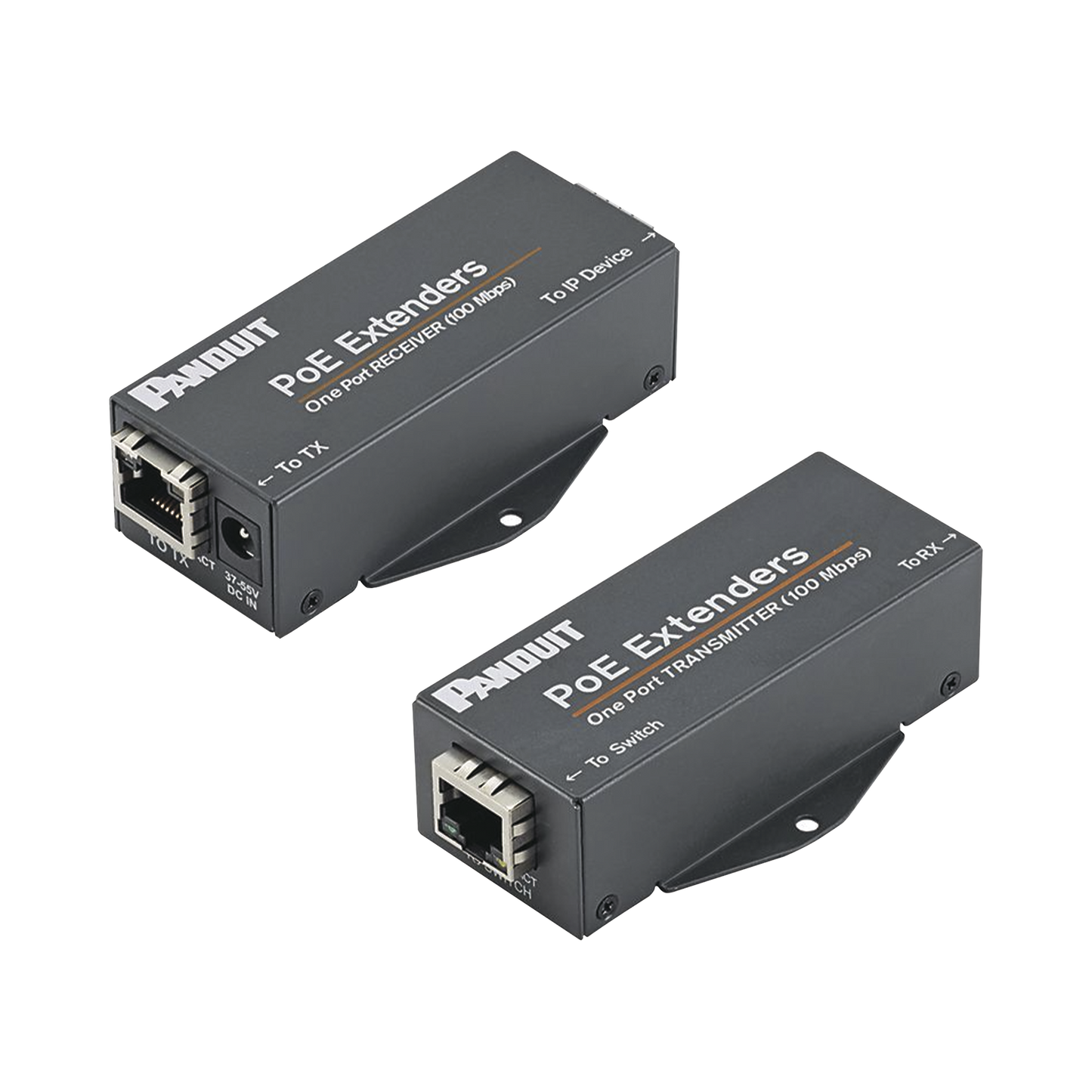 POEXKIT1 - Kit de Extensor PoE/PoE+, Hasta 610 Metros (2000 ft) con Cable Cat5e o Cat6, 10/100Mbps, Incluye Transmisor, Receptor y Fuente de Alimentación