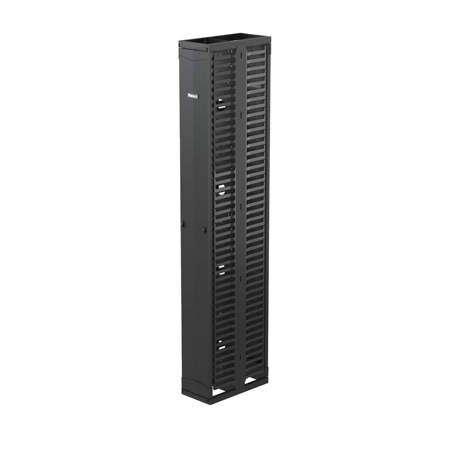 PR2VD10 - Organizador Vertical PatchRunner™, Doble (Frontal y Posterior), Para Rack Abierto de 45 Unidades, 10in de Ancho, Color Negro