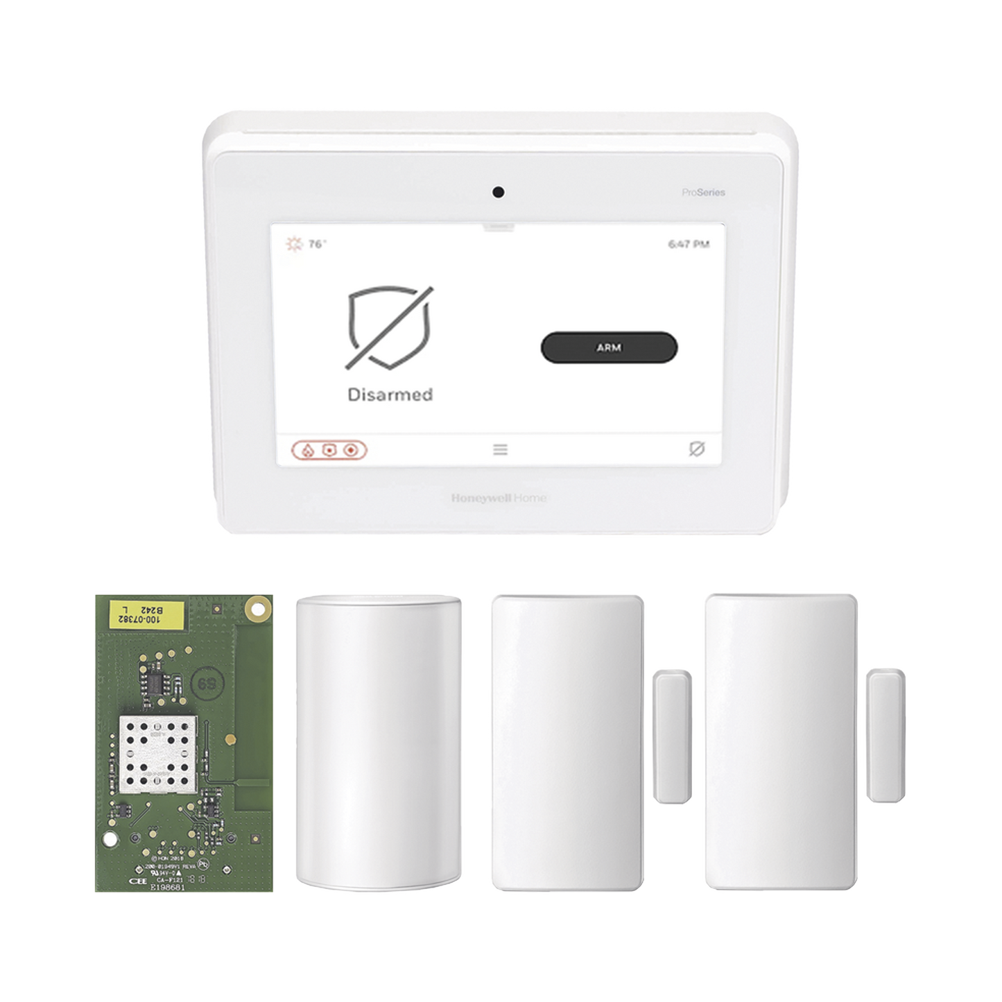 PROA7PMW - Kit de Panel de Alarma PROA7M con Sensor de Movimiento y 2 Contactos Magnéticos