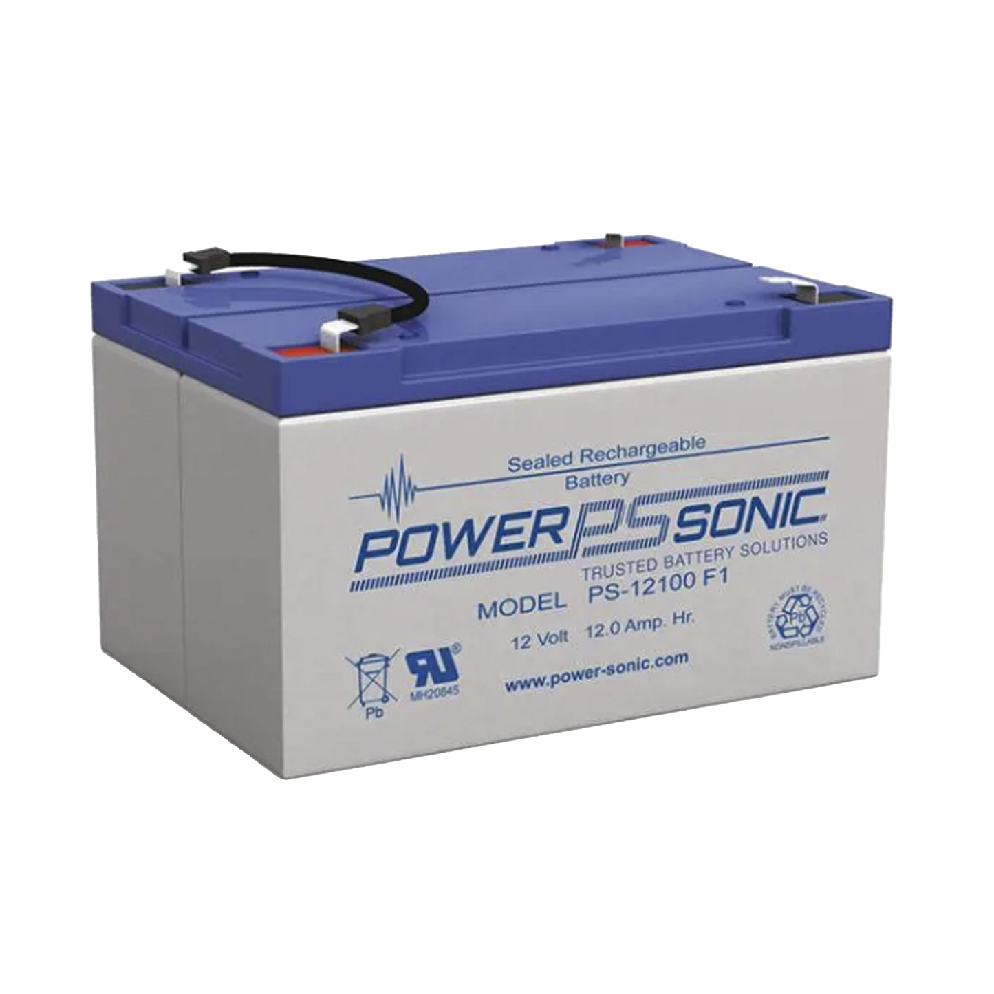 PS-12100-F1 - Batería 12V, 12AH, Para Respaldo, Tecnologías AGM/VRLA, 5 Años Vida Útil, Terminales F1, Reconocida UL