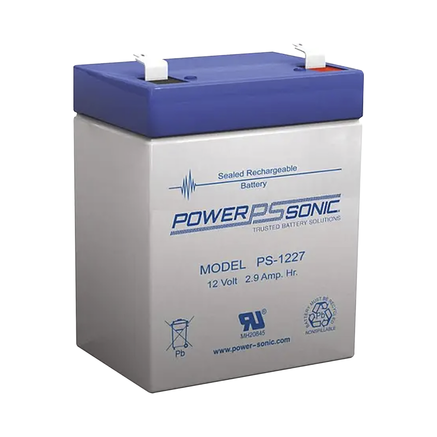 PS1227 - Batería 12V, 2.9AH, Para Respaldo, Tecnologías AGM/VRLA, 5 Años Vida Útil, Terminales F1, Reconocida UL