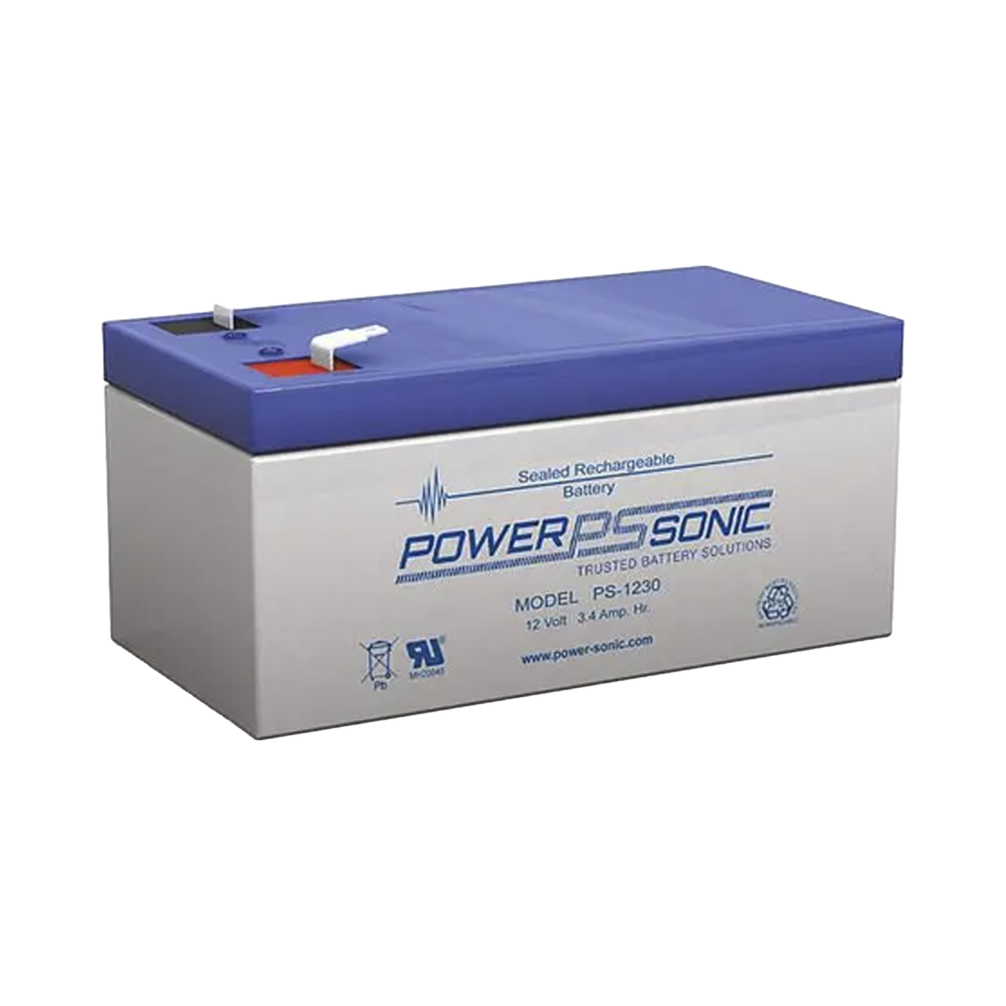 PS-1230-F1 - Batería 12V, 3.4AH, Para Respaldo, Tecnologías AGM/VRLA, 5 Años Vida Útil, Terminales F1, Reconocida UL
