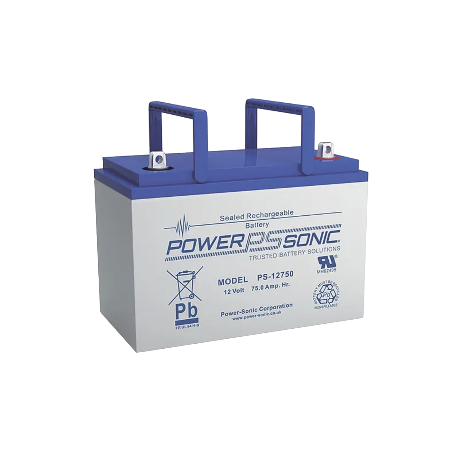 PS-12750-T6 Batería 12V, 78.6AH, Para Respaldo, Tecnologías AGM/VRLA, 10-12 Años Vida Útil, Terminales T6, Reconocida UL