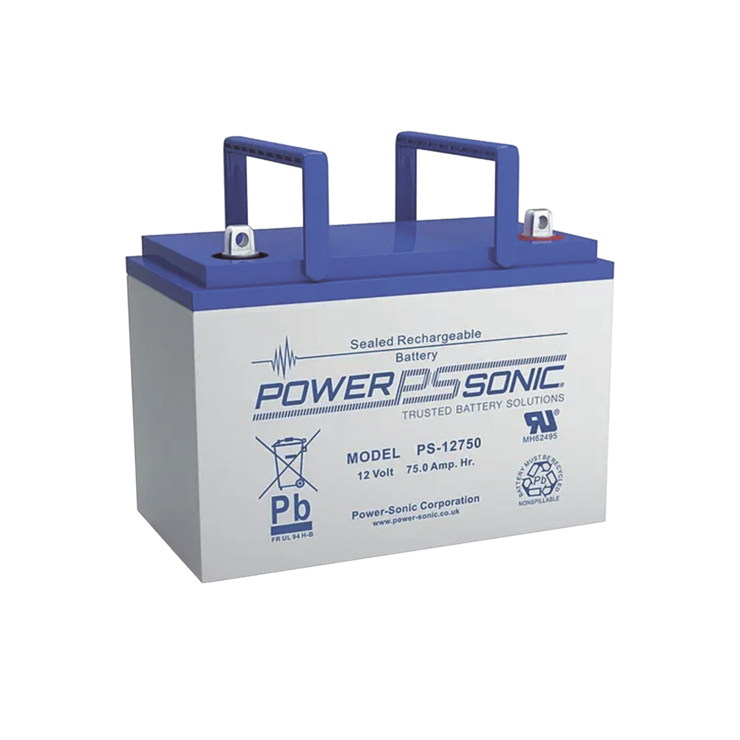 PS-12750-T6 - Batería 12V, 78.6AH, Para Respaldo, Tecnologías AGM/VRLA, 10-12 Años Vida Útil, Terminales T6, Reconocida UL