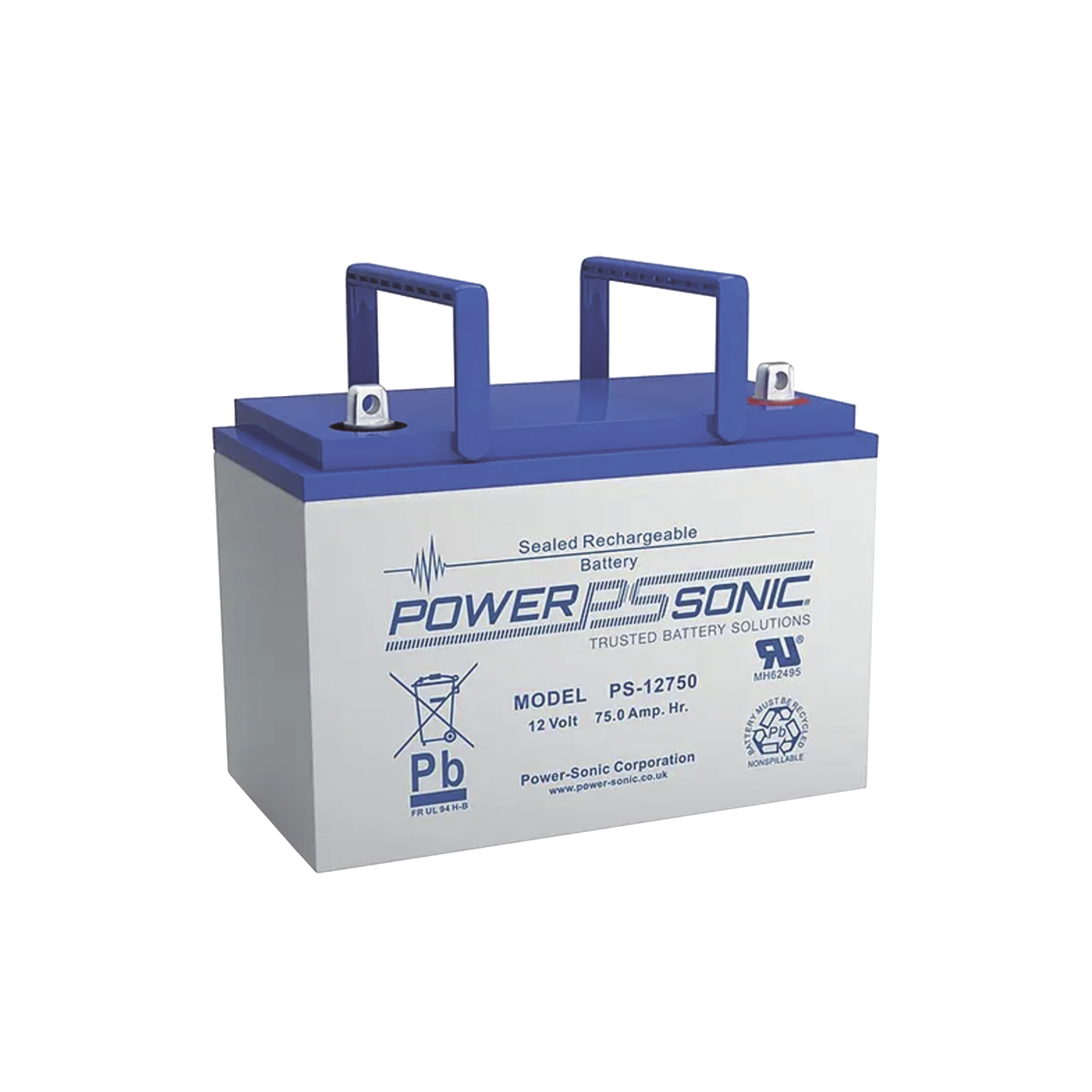PS-12750-U Batería 12V, 78.6AH, Para Respaldo, Tecnologías AGM/VRLA, 10-12 Años Vida Útil, Terminales U, Reconocida UL