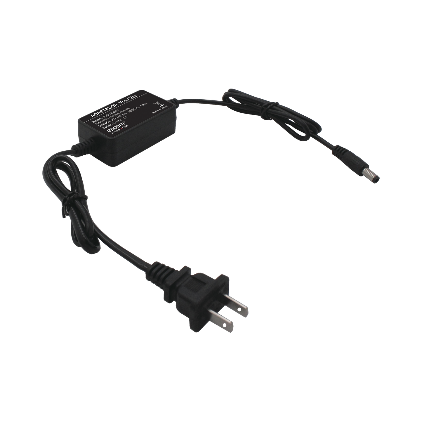 PSD1202DT - Fuente de Poder 12 Vcc / 2 Amp / Con Terminales de Extensión / Distancias de cable hacia Vca 50 cm / Distancia de cable hacia dispositivo de 50 cm