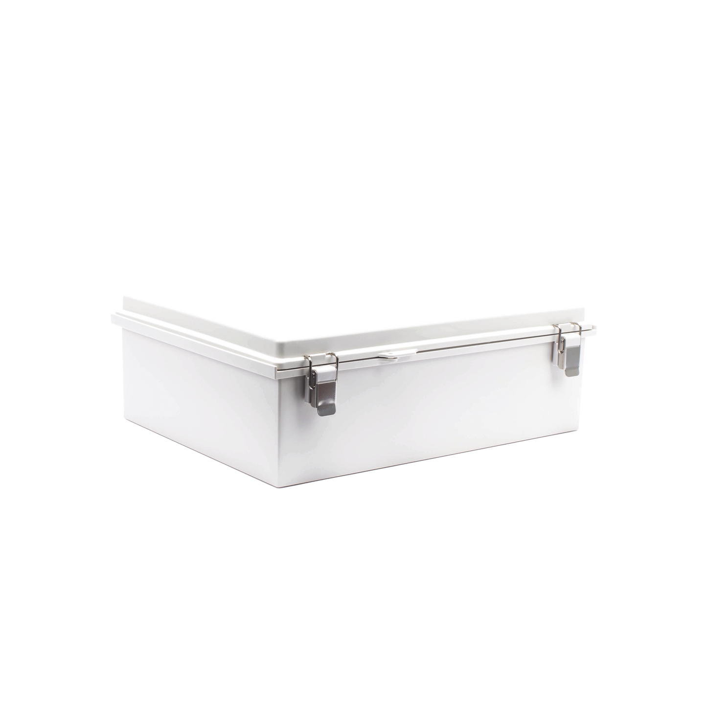 PST-3546-16E Gabinete de Plástico ABS, Uso en Intemperie IP66 (350 x 460 x 160 mm) Cierre por Broche Inoxidable y Permite Cerrado con Candado y Llave (Perno 5mm) No Incluido