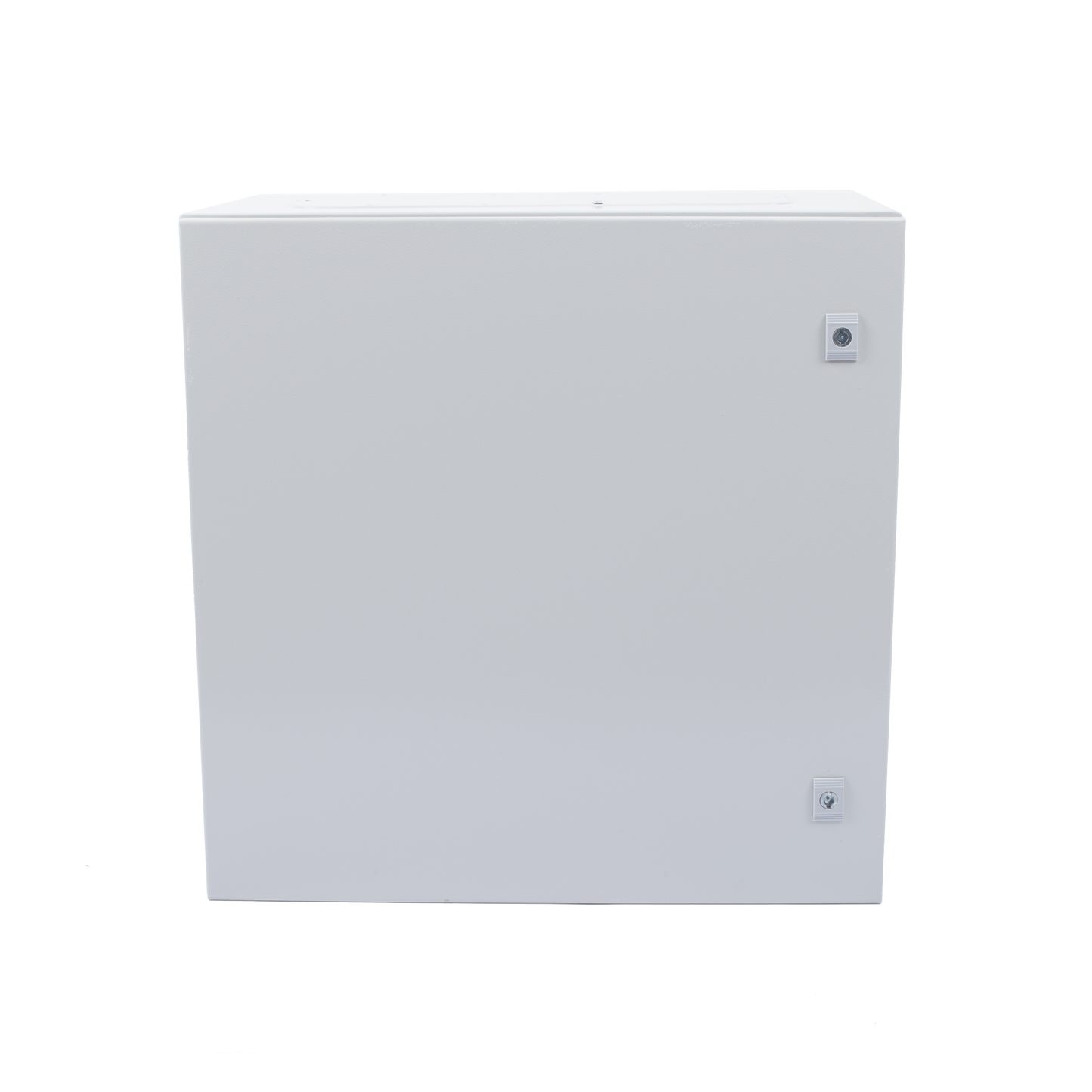 PST-6060-30A Gabinete de Acero IP66 Uso en Intemperie (600 x 600 x 300 mm) con Placa Trasera Interior Metálica y Compuerta Inferior Atornillable (Incluye Chapa y Llave T).
