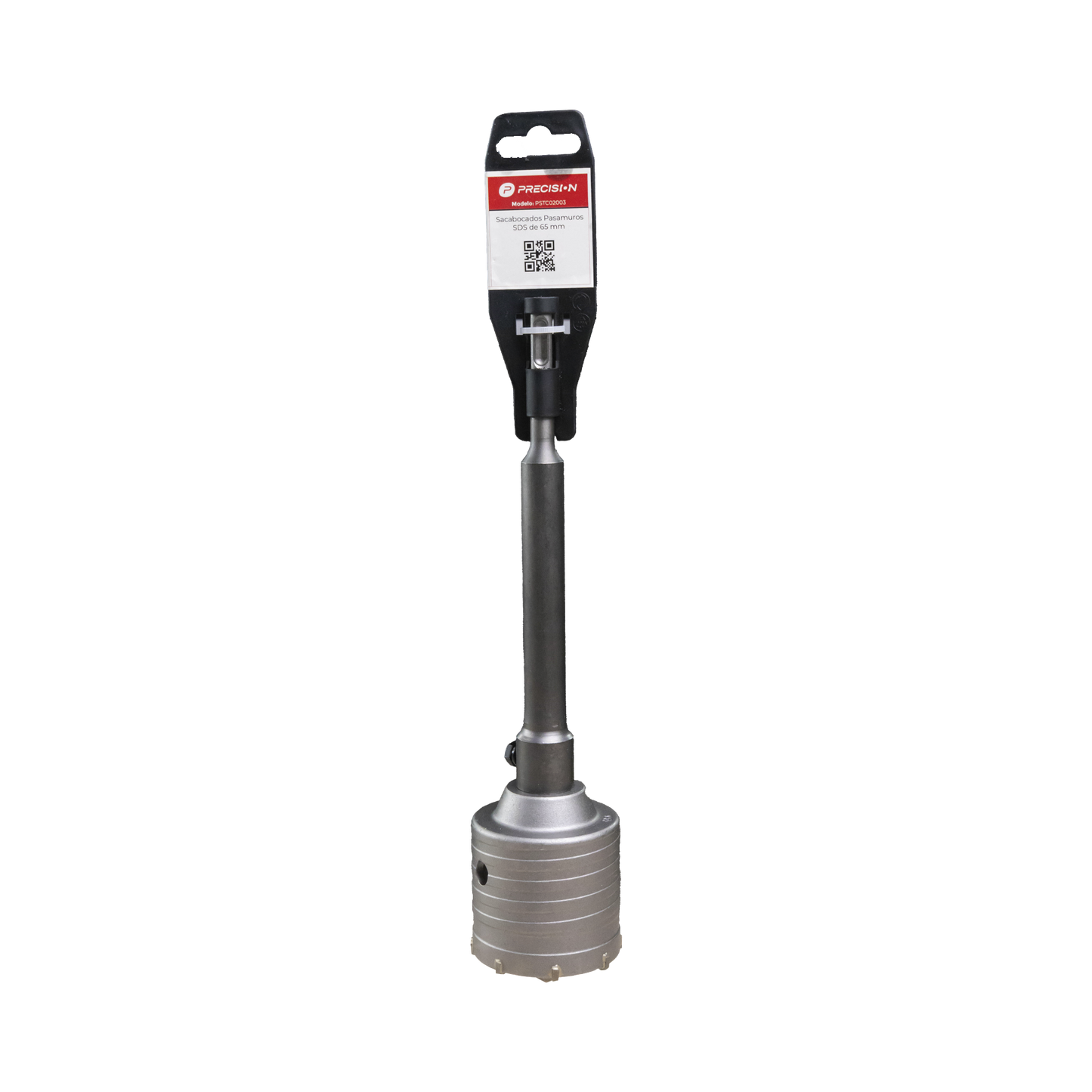PST-C02-003 - Broca Pasamuros SDS, Sacabocado para Concreto de 65mm con Extensión de 220mm
