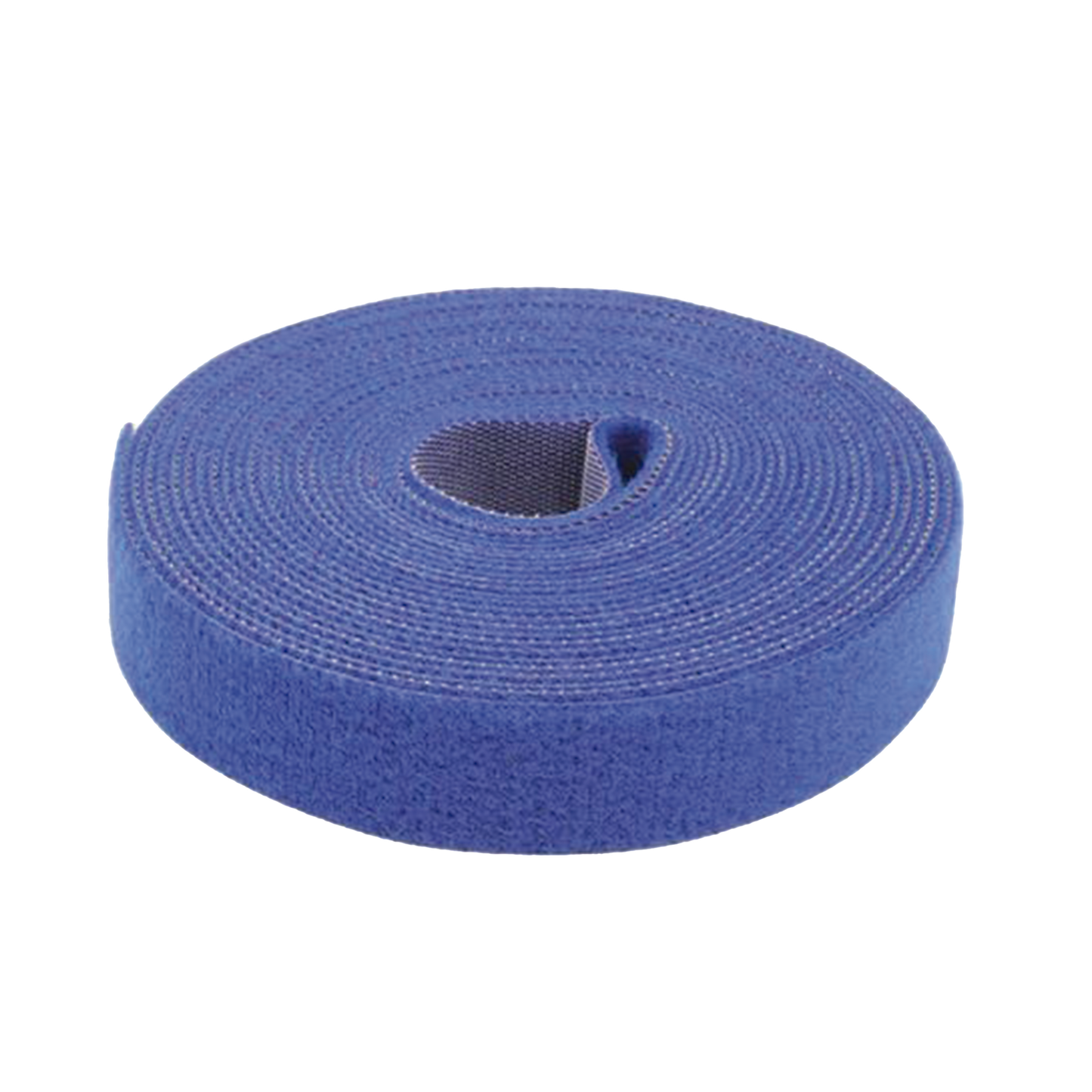 PST-C05-001-BLU - Cinta de Contacto Autoadherente Color Azul / 1.6 cm x 25 metros / Espalda con Espalda (Gancho y Bucle)