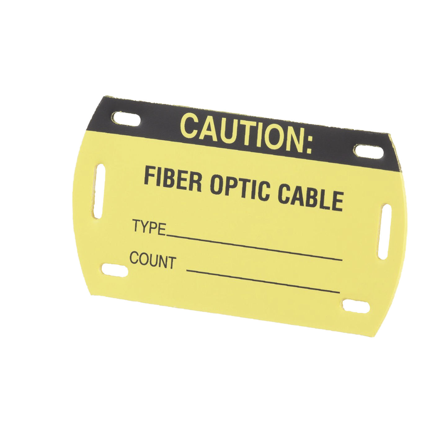 PST-FO - Kit de 5 Etiquetas Autolaminadas para Fibra �ptica, Para Uso Interior/Exterior, Dimensiones de 90.42 x 52.32 mm (3.56 x 2.06 pulgadas), Color Negro con Amarillo