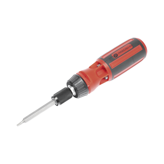 PST-H020-06 Desarmador 6 en 1 con Mango de Agarre Plástico (Torx de Seguridad #10 y #20, Hexagonal #5, PH0, PH2, Plana #5)