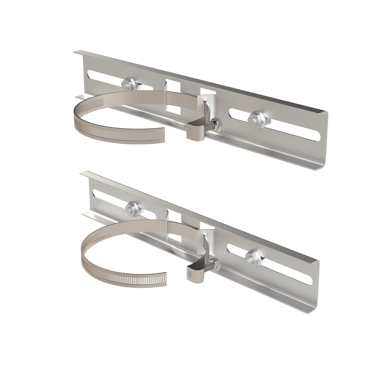 PST-MOUNT-POLE-V3 - Montaje de Metal Galvanizado para Poste Universal para Gabinetes de Ancho Hasta 30 cm.