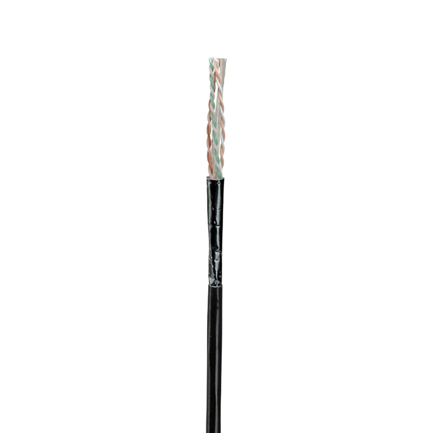PUO6AS04BL-G Bobina de Cable UTP de 4 Pares, Con Aislamiento de Fluoropolímero, Cat6A (23 AWG), Uso Interior/Exterior Para Entorno Ambiental de Altas Temperaturas (Hasta 125ºC) , CMP (Plenum), Color Negro, 305 m
