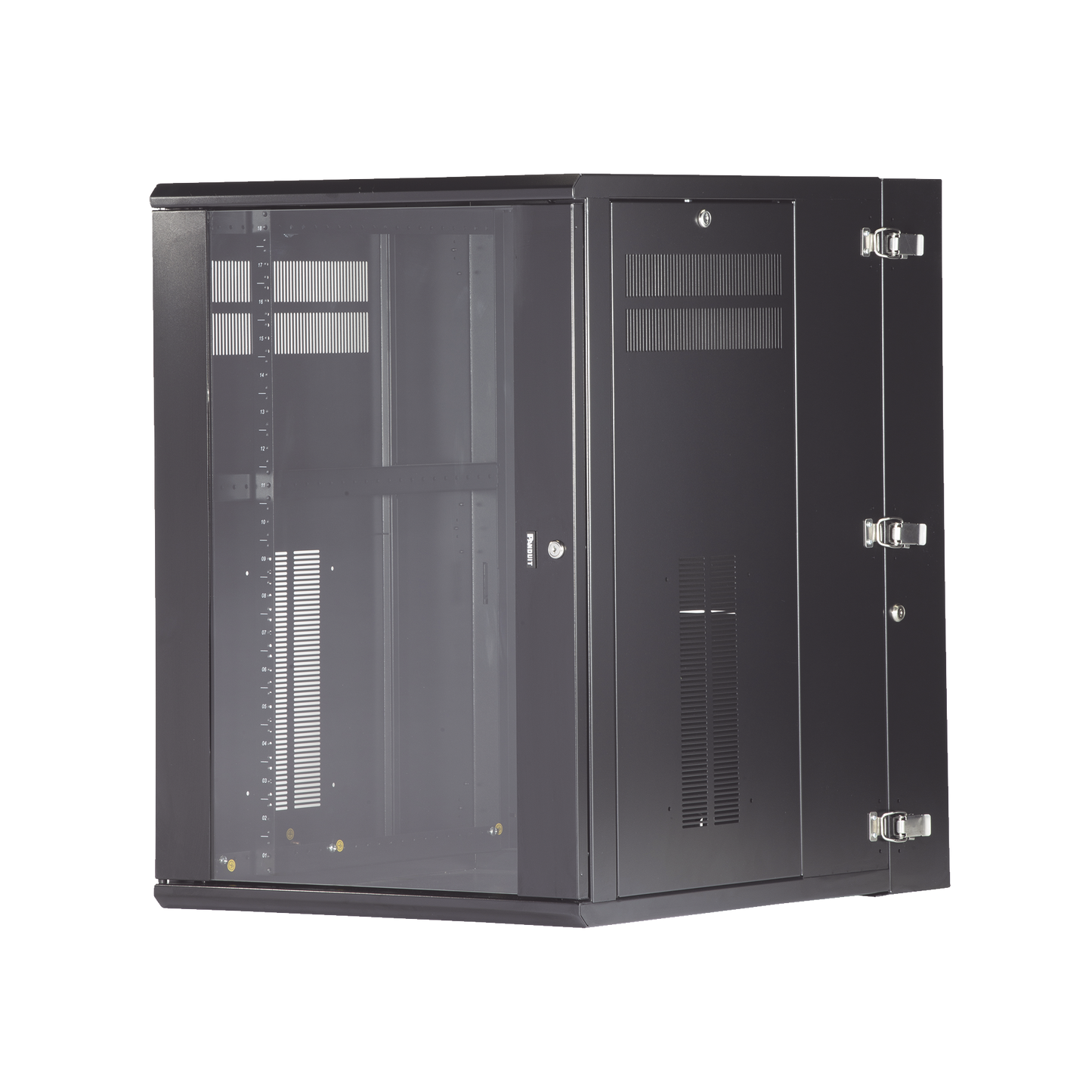 PZWMC1830W - Gabinete PanZone de Montaje en Pared, de 19in, Puerta con Ventana de Seguridad, 18 UR, 762mm de Profundidad, Color Negro