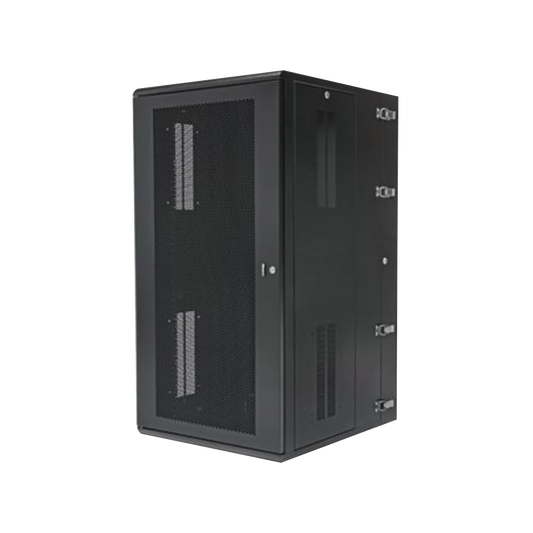 PZWMC26P Gabinete PanZone de Montaje en Pared, de 19in, Puerta Ventilada, 26 UR, 635mm de Profundidad, Color Negro