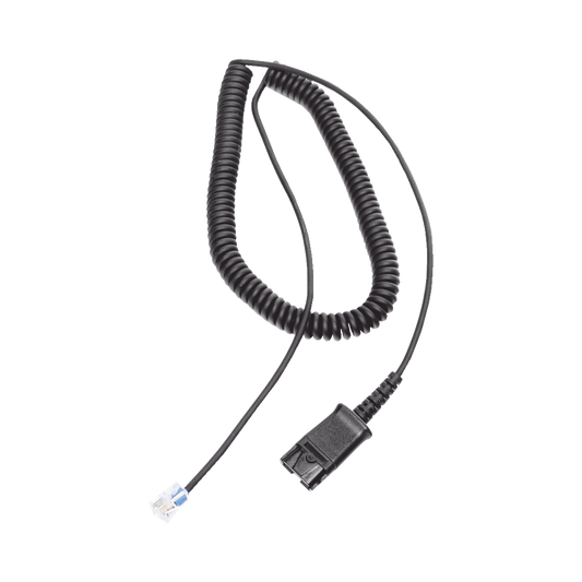 QD03 Cable adaptador para diademas modelo HT101, HT201 y HT202 para compatibilidad con teléfonos Grandstream, análogos, digitales, etc.