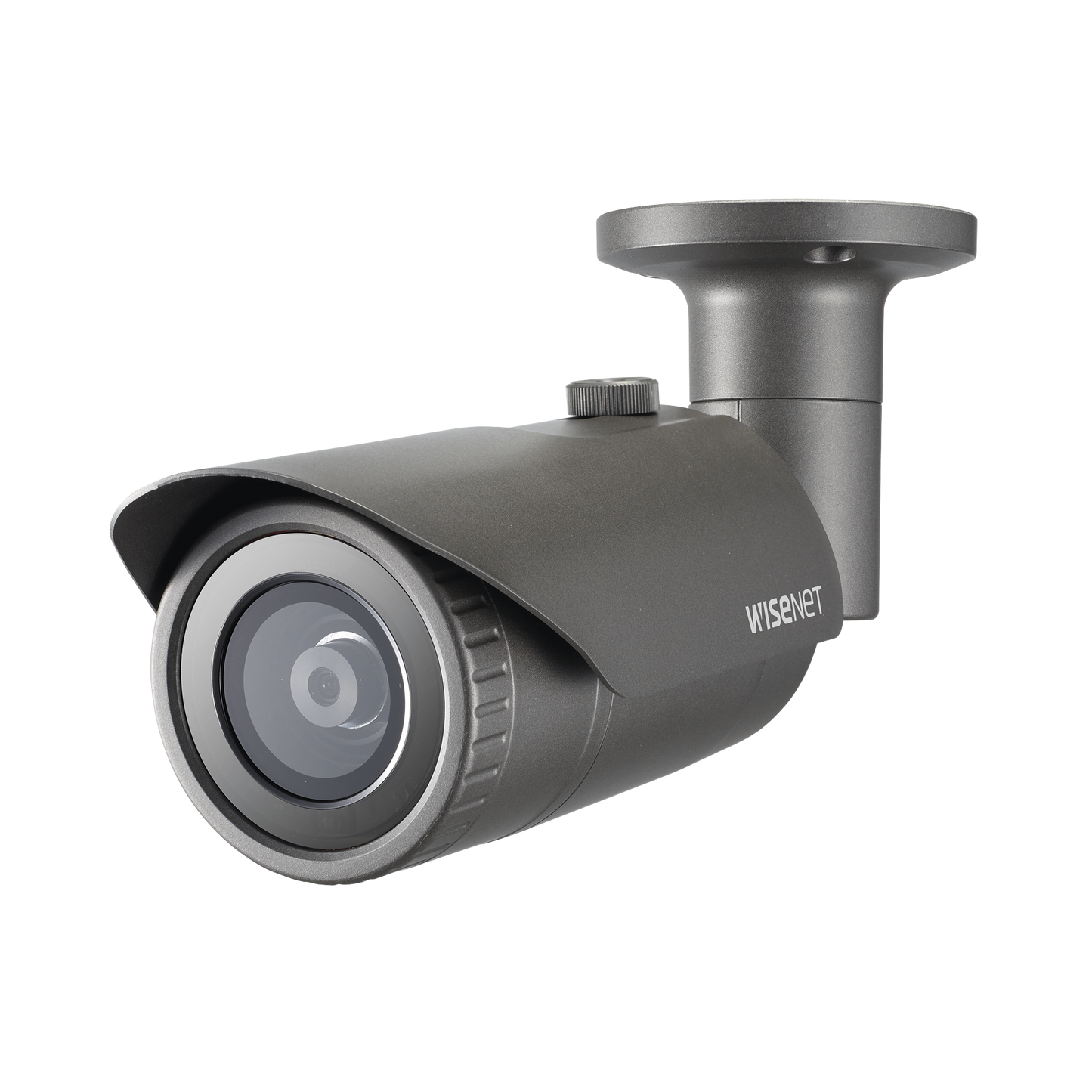 QNO-8010R - Cámara IP Tipo Bala Antivandálica 5 Megapíxel / Lente 2.8 mm / IR 20M / WDR 120db / Exterior IP66 / H.265 & WiseStream