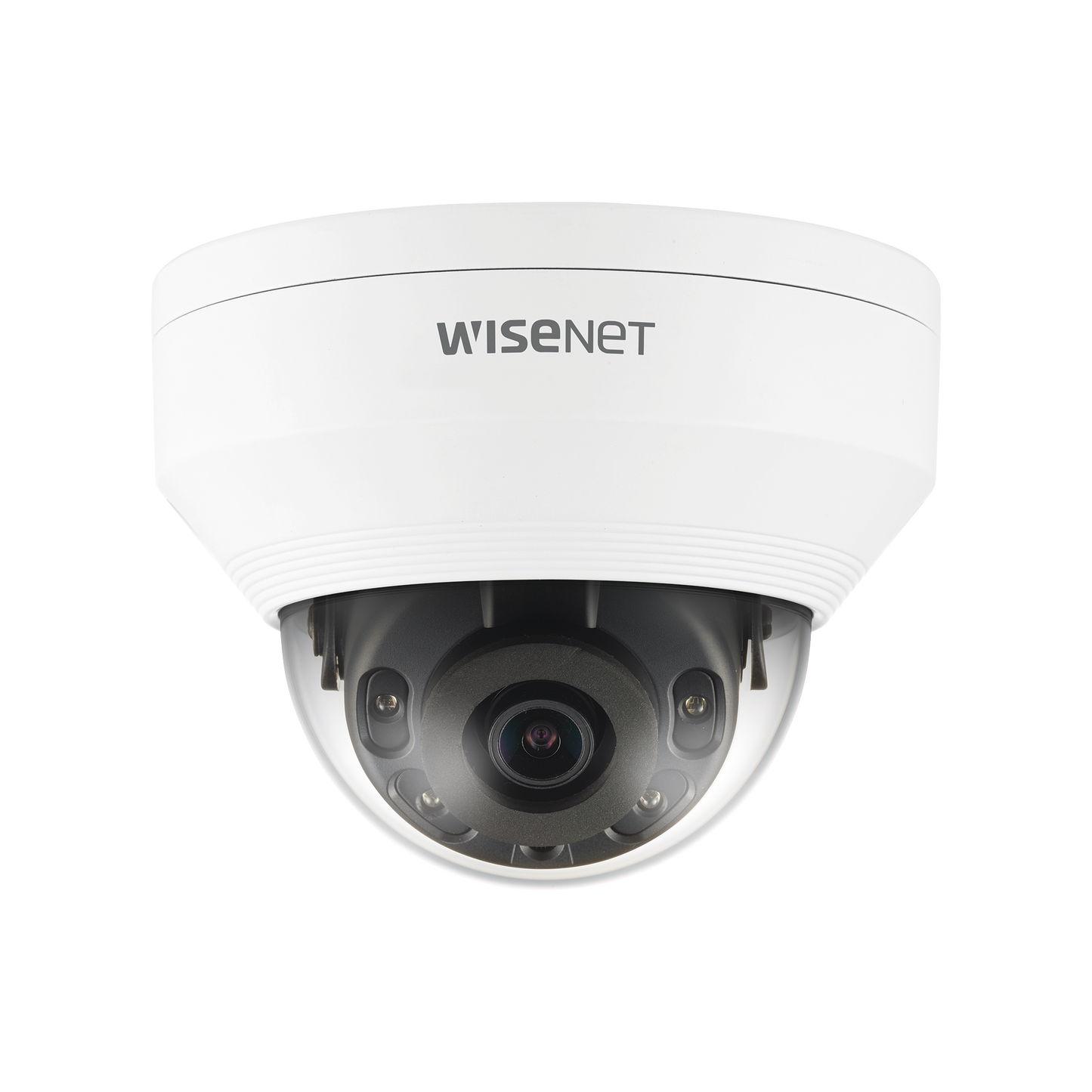 QNV-8010R - Cámara IP Tipo Domo Antivandálica 5 Megapíxel / Lente 2.8 mm / IR 20M / WDR 120db / Exterior IP66 / H.265 & WiseStream