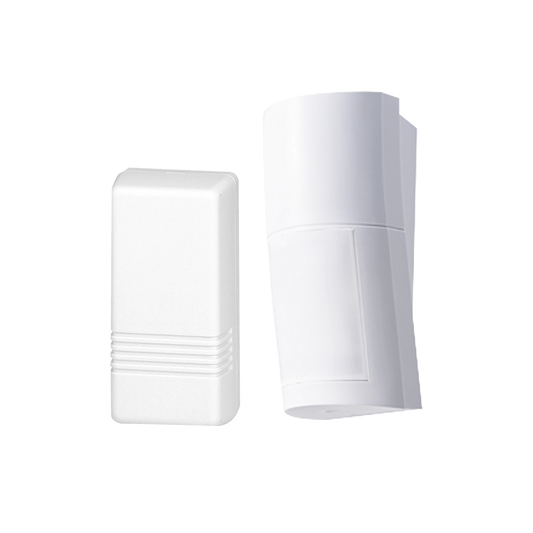 QXI-R-WH Detector de Movimiento Pasivo con transmisor 5816 Honeywell/ Inalámbrico / Altura de montaje 0.8m a 2.7 m  ajustable  / 100% Exterior / Compatible con serie VISTA y LYNX