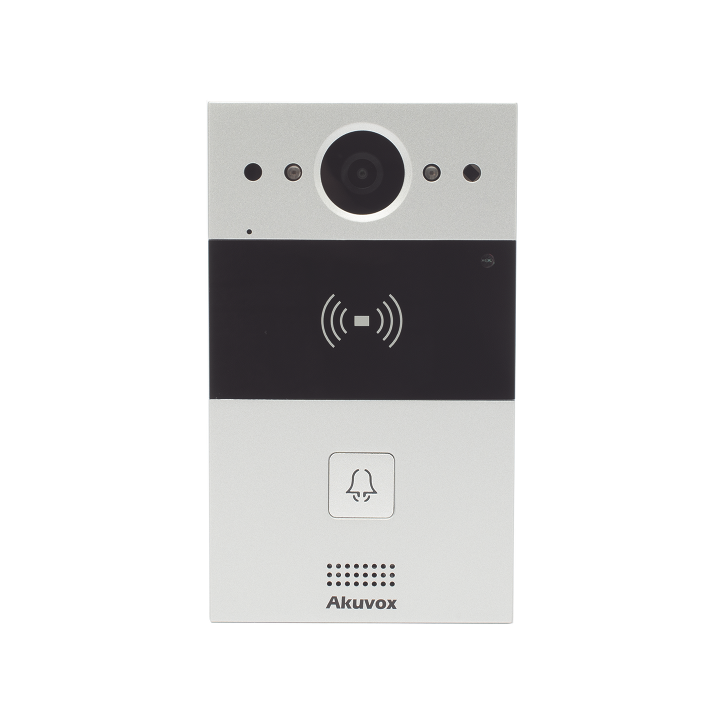 R20A Videoportero de 1 Botón / Lector de Tarjetas MIFARE y PROX EM / Notificación a APP / 100% en la Nube / Notificación por Llamada Telefónica / SIP / ONVIF / IP65 / Cámara 2MP / Panel de Aluminio / Control de 2 Puertas