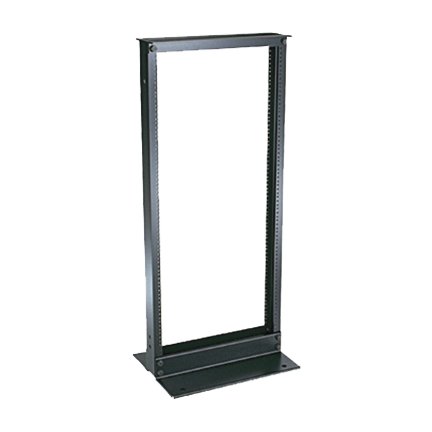 R2P48 - Rack de Dos Postes Estándar de 19 in, Rieles Numerados y Roscados #12-24, Fabricado en Aluminio, 24 Unidades de Rack, Color Negro