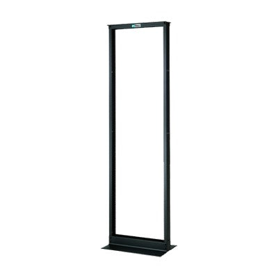 R2P - Rack de Dos Postes Estándar de 19 in, Rieles Numerados y Roscados #12-24, Fabricado en Aluminio, 45 Unidades de Rack, Color Negro