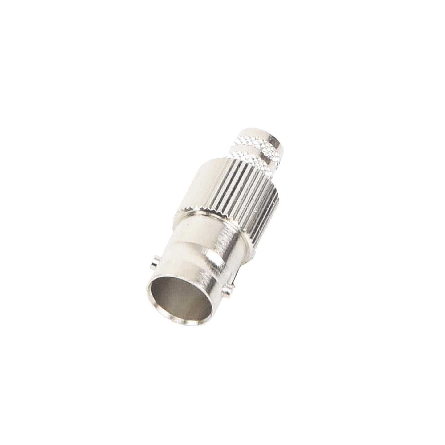 RFB-1724-Q - Conector BNC Hembra de 75 Ohm, Anillo Plegable para Cable RG-6/U, Níquel/ Oro/ Teflón.
