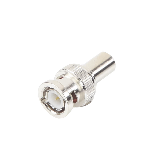 RFB-1750 Carga Coaxial Terminal de 75 Ohm para CCTV, 1/2 Watt, en Conector BNC Macho, Níquel/ Oro/ Delrin.