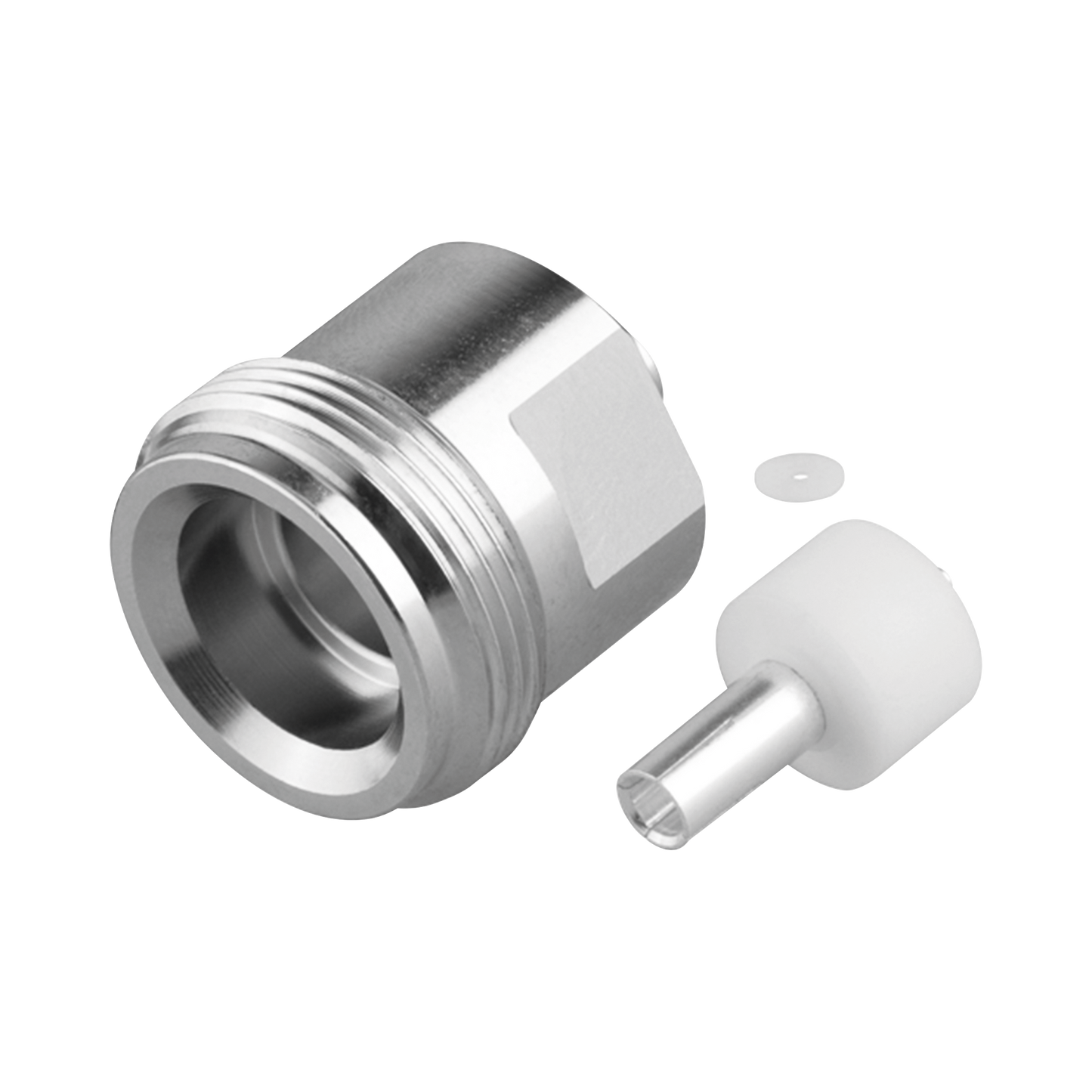 Conector 4.1/9.5 Hembra para Soldar en Cable TFT-402LF, Grupo SR2, Bronce Blanco/ Plata/ Teflón.