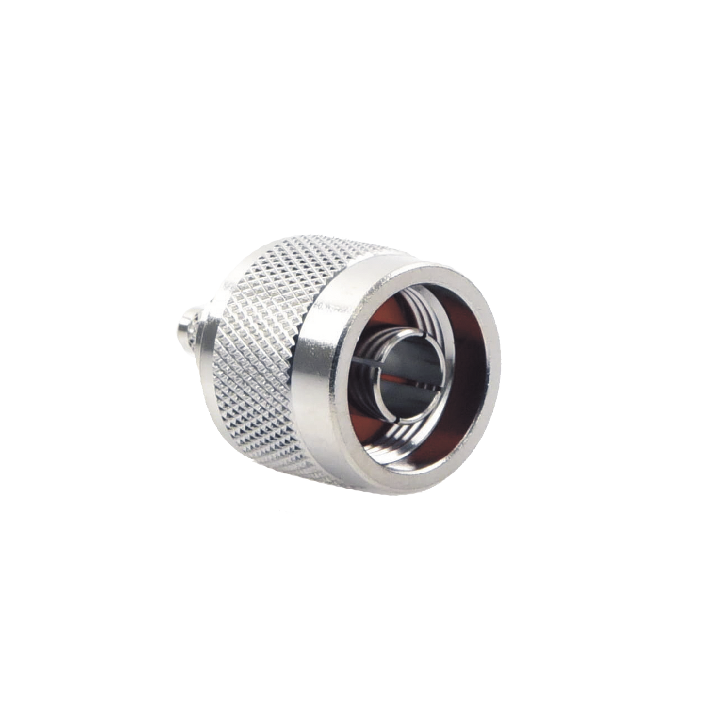 RFN-1005-C1 - Conector N Macho Coaxial de Anillo Plegable para Cable RG-142/U, Niquel/ Oro/ Teflón.