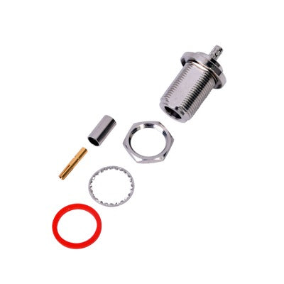RFN-1022-8C - Conector N Hembra Hermético, montaje Frontal para panel en 2D Plano.