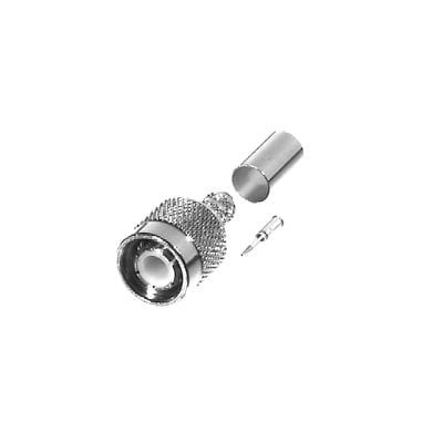 RFT-1803-1 Conector TNC Macho de Anillo Plegable para Cable RG-59/U, Grupo D, Níquel/ Gold/ Delrin.â??