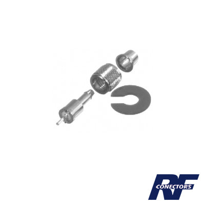 RFU-600 - Conector Mini UHF Macho para cables RG-58/U, RG-142/U, Níquel/ Plata/ Teflón.