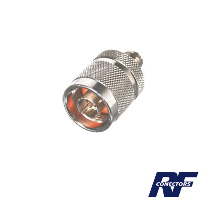 RFU-625 - Adaptador en Línea, de Conector Mini UHF Hembra a N Macho, Níquel/ Oro/ Teflón.