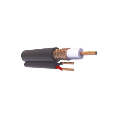 RG-59-V-CCA/1000 Bobina de 305 metros de Cable RG59 Siamés, Malla de Cobre y Aluminio, CCA, HECHO EN MÉXICO, Optimizado para HD, Para uso en Intemperie.