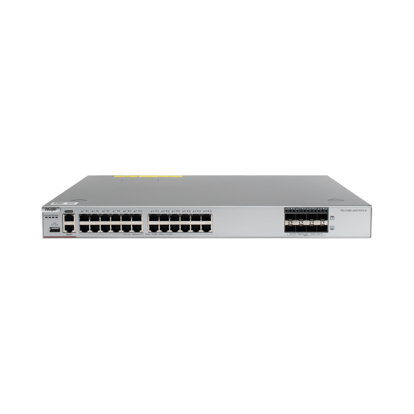 RG-CS85-24GT8XS-D - Switch Core Administrable Capa 3 con 24 puertos Gigabit + 8 SFP+ para fibra 10Gb, gestión gratuita desde la nube.