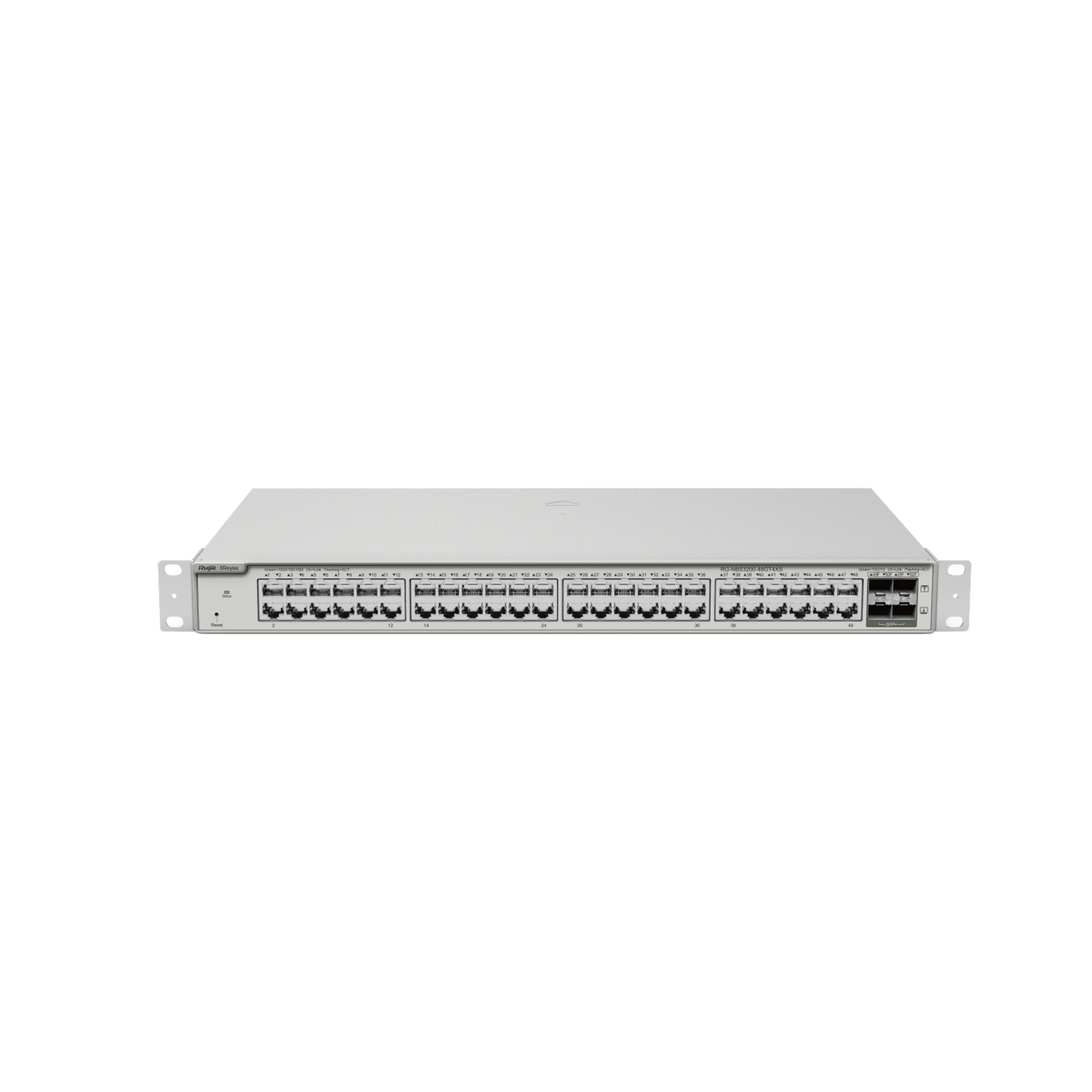 RG-NBS3200-48GT4XS - Switch Administrable Capa 2+ Plus, con 48 puertos Gigabit + 4 SFP+ para fibra 10Gb, gestión gratuita desde la nube
