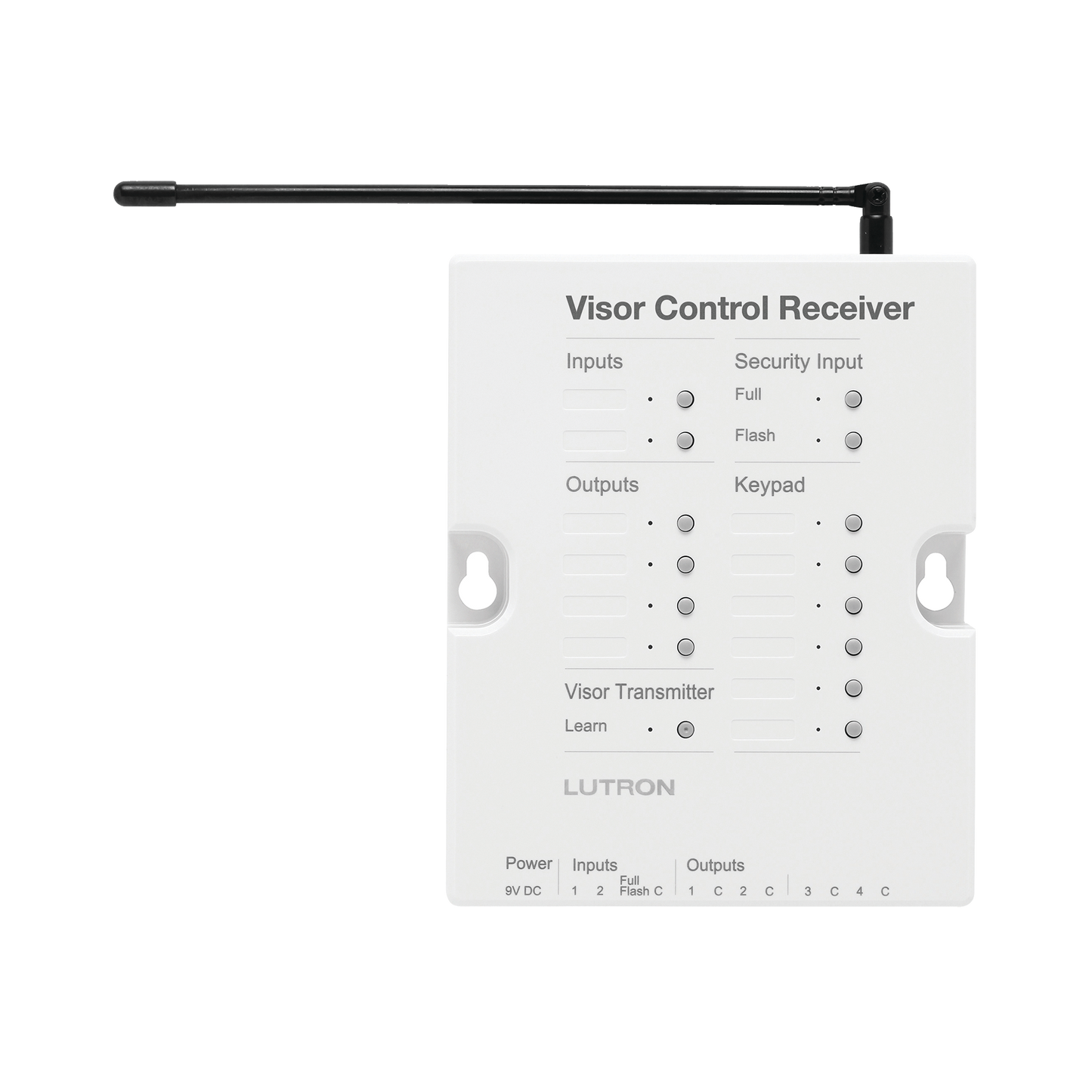 RRDVCRXWH (RadoiRA2) Receptor de control para puertas de garage, regulador de iluminación. 120V, 4 salidas de relay y 2 entradas. Complementar con RRMAIN de RadioRa2 Lutron.