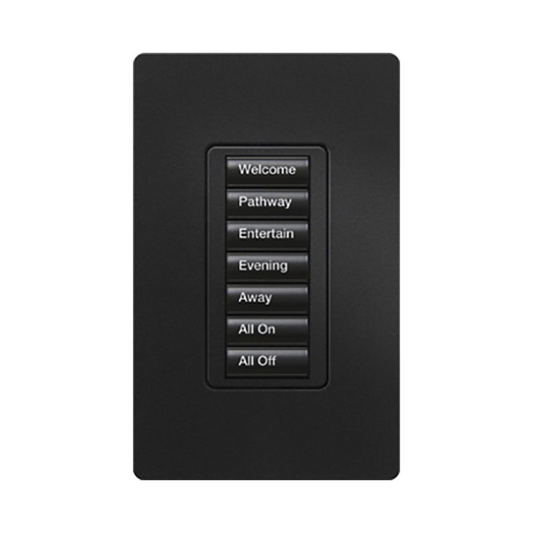 RRDW7BMN (RadioRA2) Teclado seetouch 7 botones, programe escenas diferentes en cada botón.