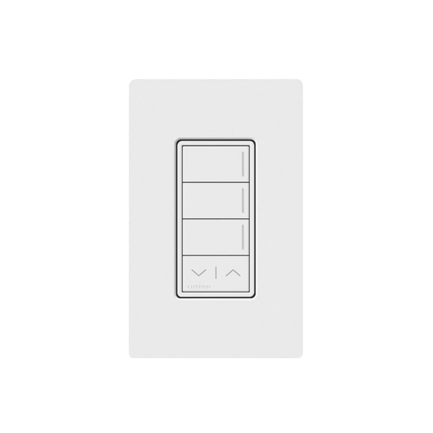 RRSTHN3RLWH - (RadioRa3) Botonera Sunnata Blanco 3 escenas y 2 botones subir/bajar para Radio RA3, programe escenas diferentes en cada botón.