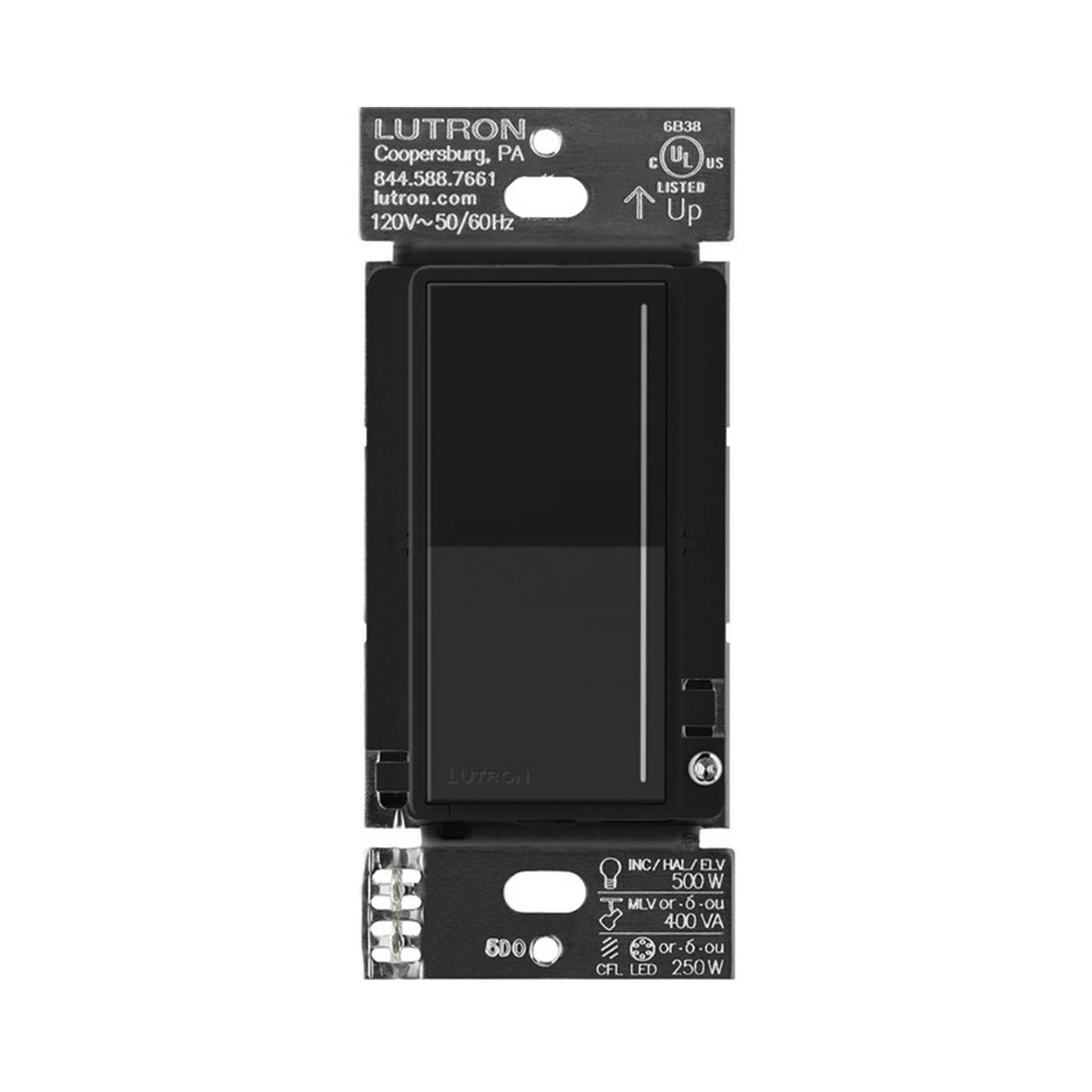 RRSTPRONMN - (RadioRa3) Atenuador táctil Sunnata Dimmer PRO color negro satin, requiere cable neutro / soporta 250W LED