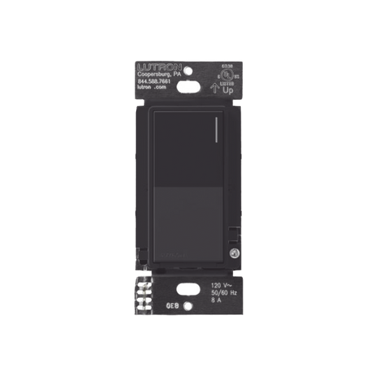 RRSTRSMN (RadioRA3) Apagador Auxiliar de pared, compañero de apagadores multilocación. Usar en 3 vías o escalera. Color negro.